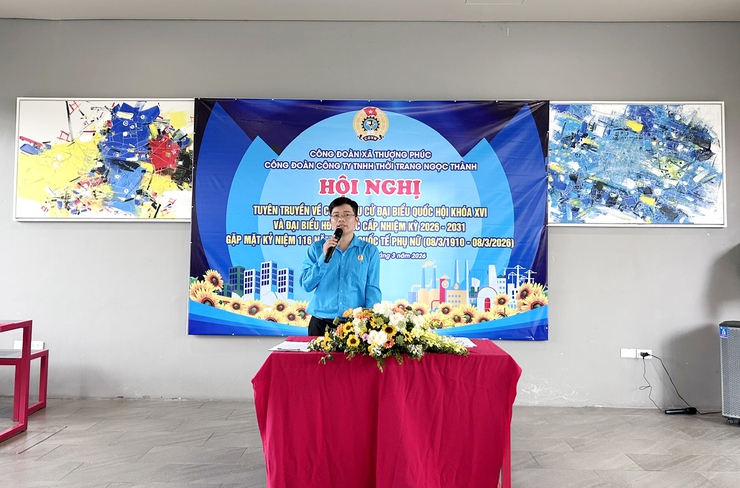 Đoàn viên công đoàn xã Thượng Phúc tích cực hướng về Ngày hội toàn dân- Ảnh 1.