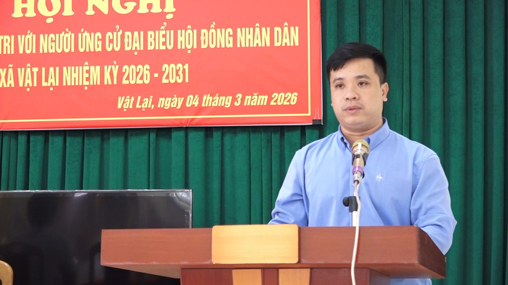 Hội nghị tiếp xúc cử tri để những người ứng cử đại biểu HĐND xã Vật Lại, khóa XXI nhiệm kỳ 2026 - 2031, tại đơn vị Bầu cử số 04 thực hiện quyền vận động bầu cử- Ảnh 4.