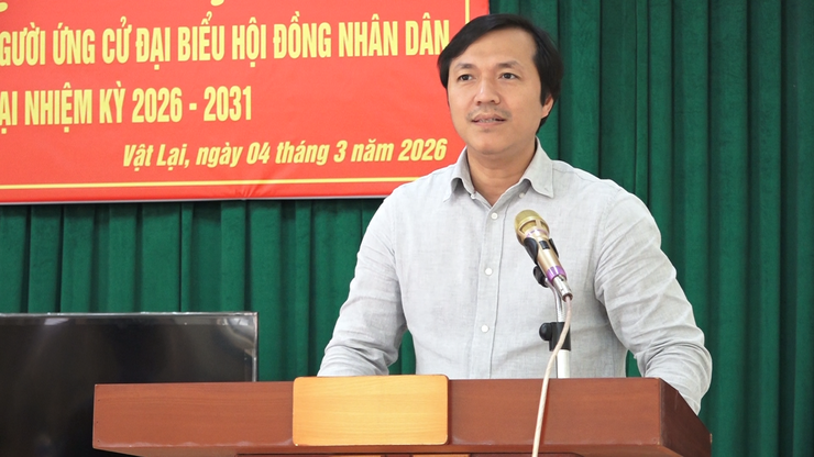 Hội nghị tiếp xúc cử tri để những người ứng cử đại biểu HĐND xã Vật Lại, khóa XXI nhiệm kỳ 2026 - 2031, tại đơn vị Bầu cử số 04 thực hiện quyền vận động bầu cử- Ảnh 2.