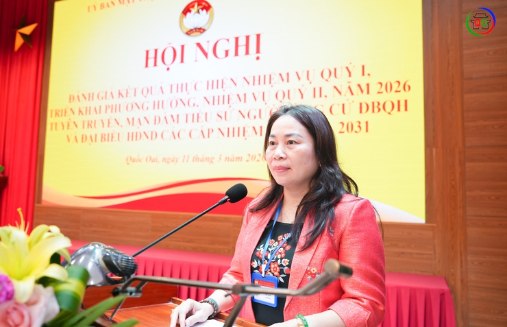 Ủy ban MTTQ Việt Nam xã Quốc Oai tổ chức hội nghị đánh giá kết quả công tác quý I, triển khai nhiệm vụ quý II năm 2026- Ảnh 2.