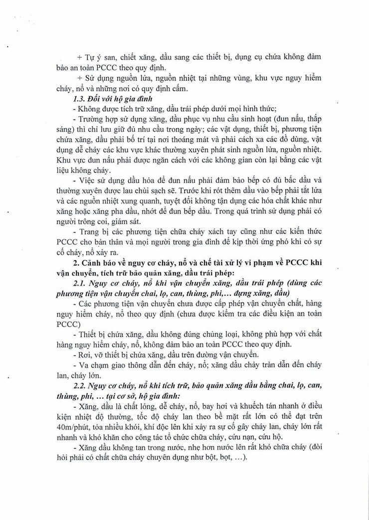 🚒 TUYÊN TRUYỀN PHÒNG CHÁY, CHỮA CHÁY – KHÔNG TÍCH TRỮ XĂNG DẦU TRONG NHÀ 🔥- Ảnh 2.