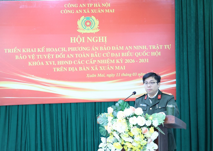 Công an xã Xuân Mai triển khai kế hoạch, phương án đảm bảo an ninh trật tự bảo vệ tuyệt đối an toàn bầu cử- Ảnh 3.