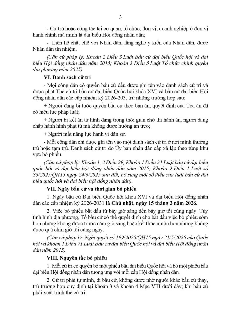 Quyền và nghĩa vụ của công dân trong cuộc bầu cử đại biểu Quốc hội khóa XVI và đại biểu Hội đồng nhân dân các cấp nhiệm kỳ 2026-2031- Ảnh 3.