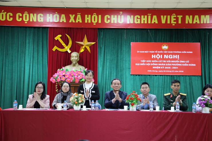 Ứng cử viên đại biểu HĐND phường Kiến Hưng tại đơn vị bầu cử số 5 tiếp xúc cử tri tổ dân phố 19- Ảnh 6.