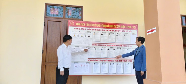 Thường trực Đảng ủy xã Ba Vì kiểm tra công tác chuẩn bị bầu cử tại các thôn trên địa bàn xã Ba Vì- Ảnh 3.