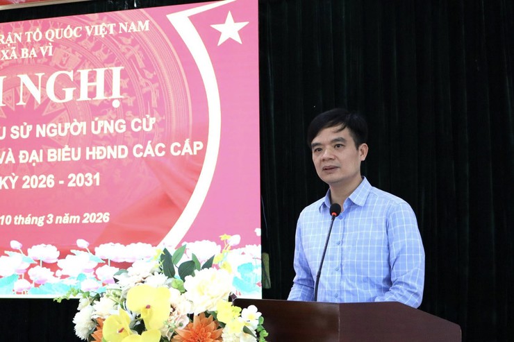 XÃ BA VÌ TỔ CHỨC HỘI NGHỊ MẠN ĐÀM TIỂU SỬ NGƯỜI ỨNG CỬ ĐẠI BIỂU QUỐC HỘI VÀ HĐND CÁC CẤP NHIỆM KỲ 2026 – 2031- Ảnh 1.