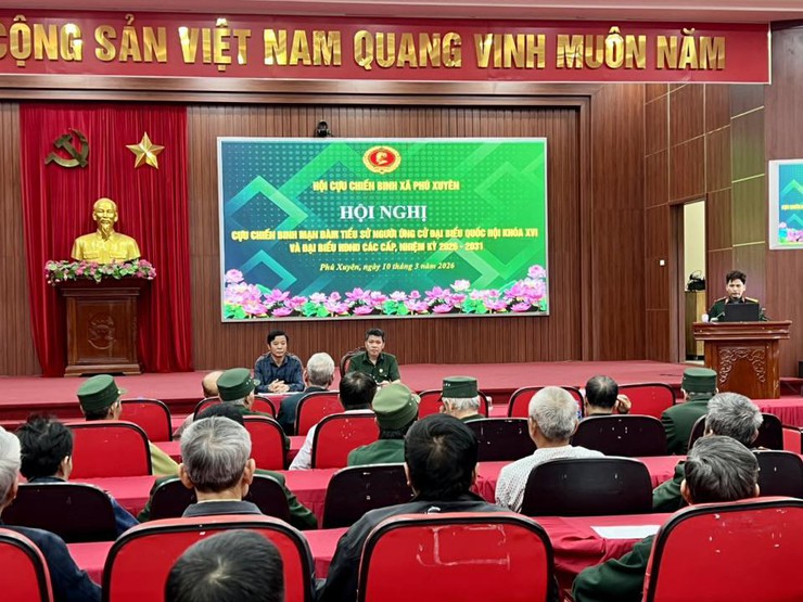 Hội Cựu chiến binh xã Phú Xuyên: Mạn đàm tiểu sử ứng cử viên và tuyên truyền về bầu cử- Ảnh 2.