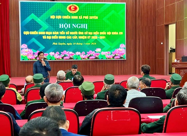Hội Cựu chiến binh xã Phú Xuyên: Mạn đàm tiểu sử ứng cử viên và tuyên truyền về bầu cử- Ảnh 1.