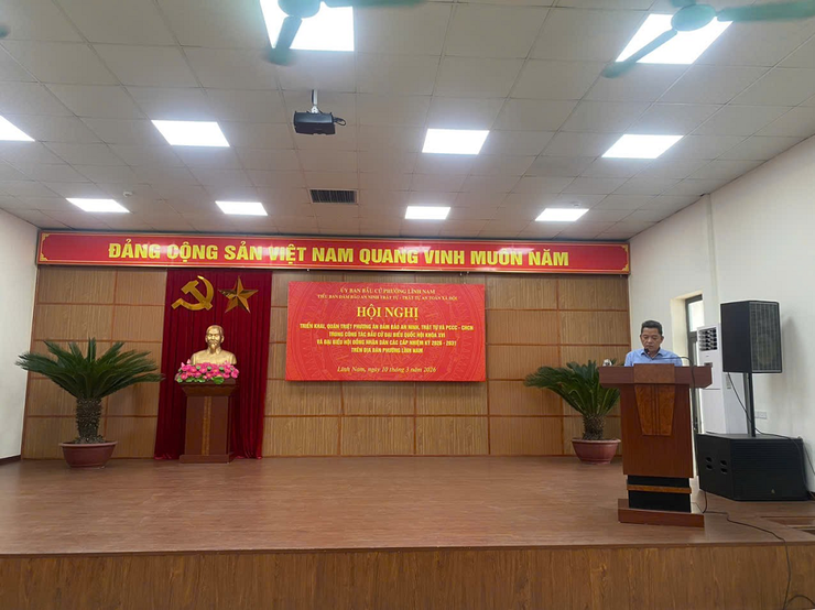 Chủ động phương án bảo đảm an ninh, an toàn bầu cử tại phường Lĩnh Nam- Ảnh 3.