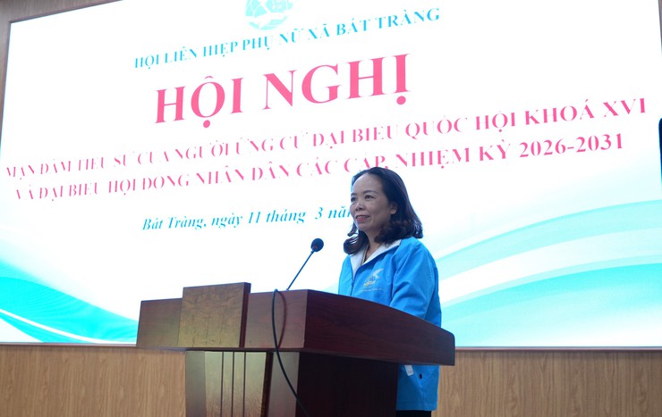 Hội LHPN xã Bát Tràng mạn đàm tiểu sử người ứng cử đại biểu Quốc hội khóa XVI và đại biểu HĐND các cấp- Ảnh 4.