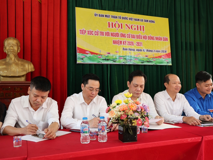 38 ứng cử viên đại biểu HĐND xã Tam Hưng hoàn thành tiếp xúc cử tri tại các đơn vị bầu cử- Ảnh 1.