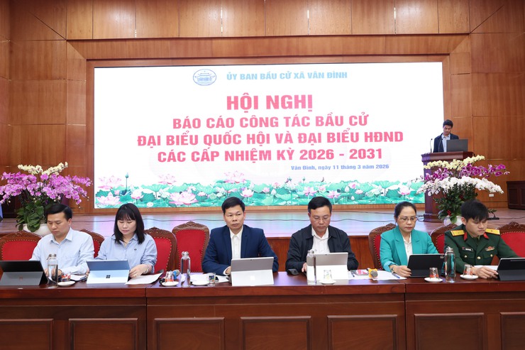 Hội nghị báo cáo công tác Bầu cử đại biểu Quốc hội và đại biểu HĐND các cấp nhiệm kỳ 2026 – 2031- Ảnh 2.