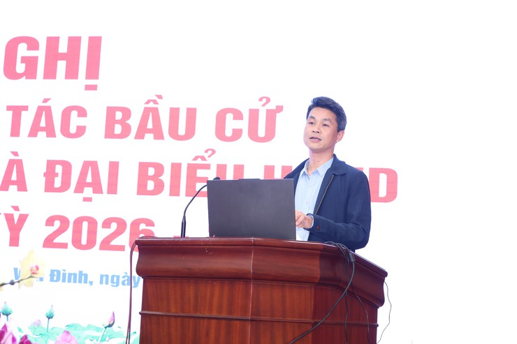 Hội nghị báo cáo công tác Bầu cử đại biểu Quốc hội và đại biểu HĐND các cấp nhiệm kỳ 2026 – 2031- Ảnh 3.