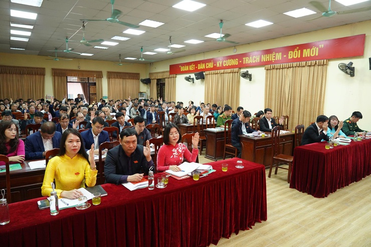 HĐND xã Thường Tín tổ chức Kỳ họp thứ 5 - Kỳ họp chuyên đề- Ảnh 6.