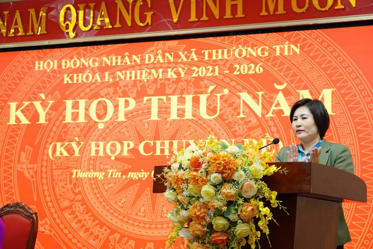 HĐND xã Thường Tín tổ chức Kỳ họp thứ 5 - Kỳ họp chuyên đề- Ảnh 4.