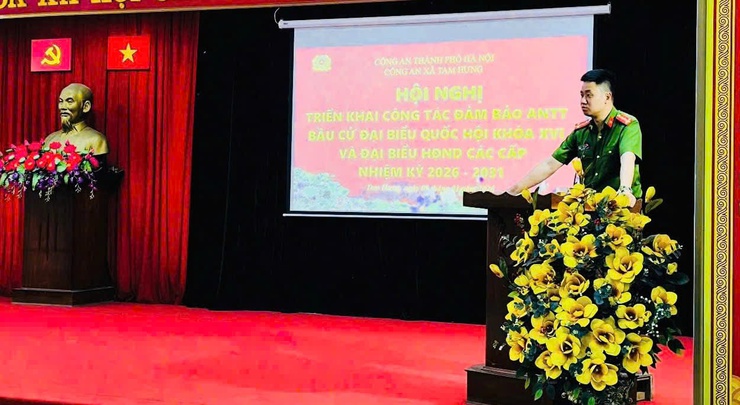 Công an xã Tam Hưng triển khai phương án đảm bảo ANTT phục vụ bầu cử Đại biểu Quốc hội khoá XVI và Đại biểu Hội đồng Nhân dân các cấp nhiệm kỳ 2026-2031 trên địa bàn xã Tam Hưng.- Ảnh 1.