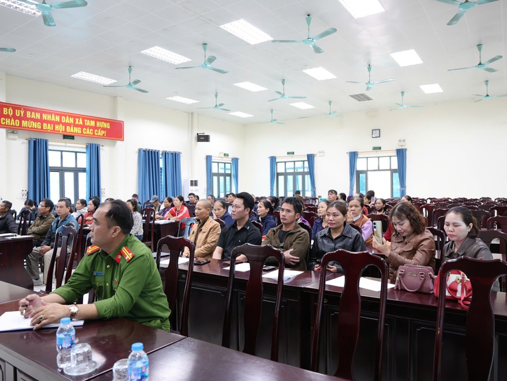 Xã Tam Hưng tổ chức hội nghị họp dân thôn Bùi Xá về công tác giải phóng mặt bằng Dự án Khu đô thị thể thao Olympic- Ảnh 3.