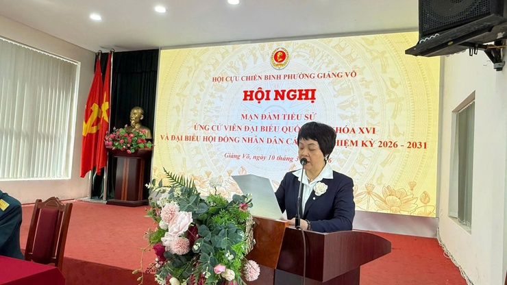 Hội Cựu chiến binh phường Giảng Võ mạn đàm tiểu sử người ứng cử đại biểu Quốc hội khoá XVI và HĐND các cấp- Ảnh 1.