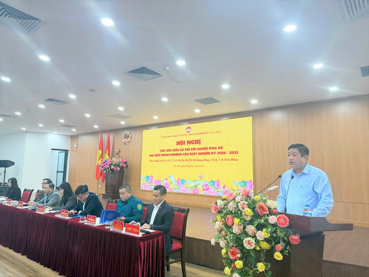 Hội nghị tiếp xúc cử tri với người ứng cử đại biểu HĐND phường Cầu Giấy nhiệm kỳ 2026–2031 tại đơn vị bầu cử số 5- Ảnh 6.