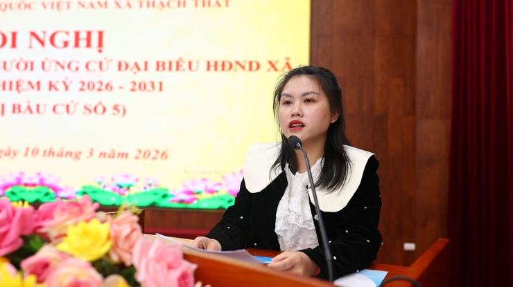 THẠCH THẤT: HỘI NGHỊ TIẾP XÚC CỬ TRI VẬN ĐỘNG BẦU CỬ TẠI ĐƠN VỊ BẦU CỬ SỐ 5 - Ảnh 5.