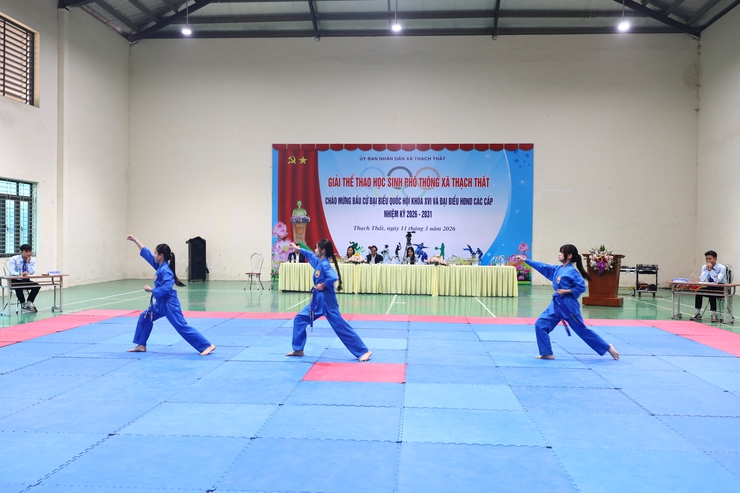 Khai mạc giải thể thao học sinh phổ thông xã Thạch Thất năm học 2025 - 2026- Ảnh 3.