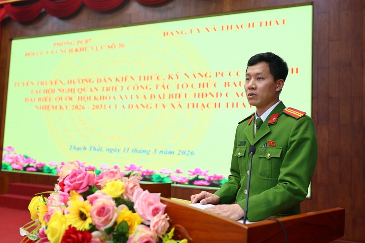 THẠCH THẤT: HỘI NGHỊ QUÁN TRIỆT CÔNG TÁC BẦU CỬ ĐẠI BIỂU QUỐC HỘI VÀ ĐẠI BIỂU HĐND CÁC CẤP NHIỆM KỲ 2026 – 2031- Ảnh 3.