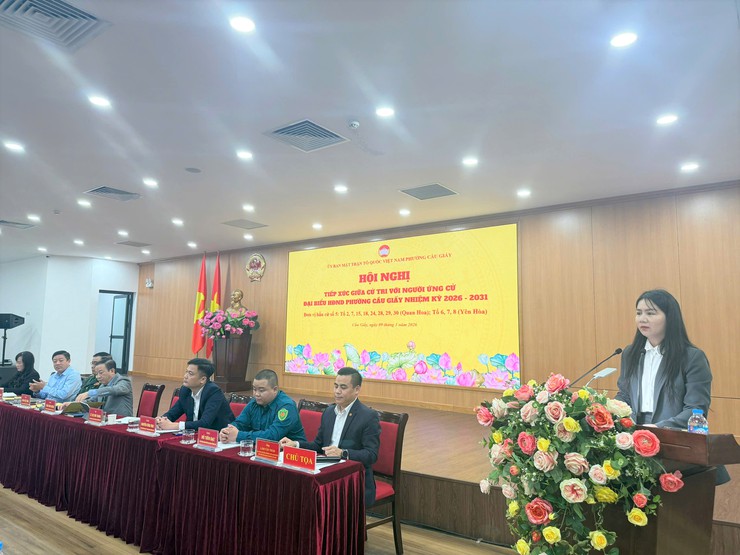 Hội nghị tiếp xúc cử tri với người ứng cử đại biểu HĐND phường Cầu Giấy nhiệm kỳ 2026–2031 tại đơn vị bầu cử số 5- Ảnh 2.