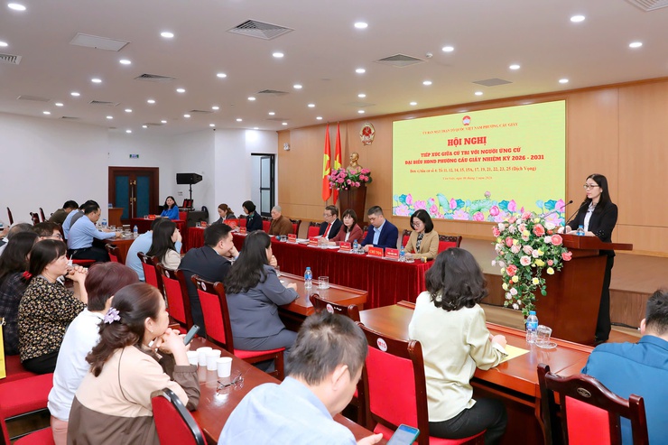 Ủy ban MTTQ Việt Nam phường Cầu Giấy tổ chức Hội nghị tiếp xúc cử tri với người ứng cử đại biểu HĐND phường nhiệm kỳ 2026–2031 tại đơn vị bầu cử số 4- Ảnh 2.