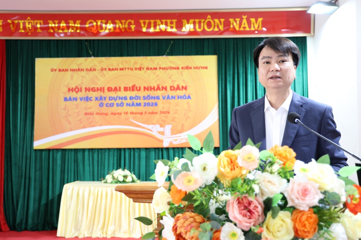 Hội nghị đại biểu Nhân dân phường Kiến Hưng bàn việc xây dựng đời sống văn hóa ở cơ sở năm 2026- Ảnh 2.