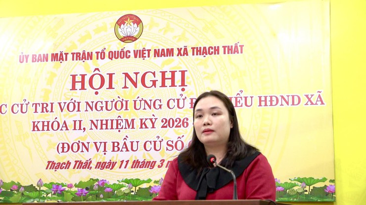 THẠCH THẤT TỔ CHỨC HỘI NGHỊ TIẾP XÚC CỬ TRI VẬN ĐỘNG BẦU CỬ TẠI ĐƠN VỊ BẦU CỬ SỐ 6- Ảnh 5.