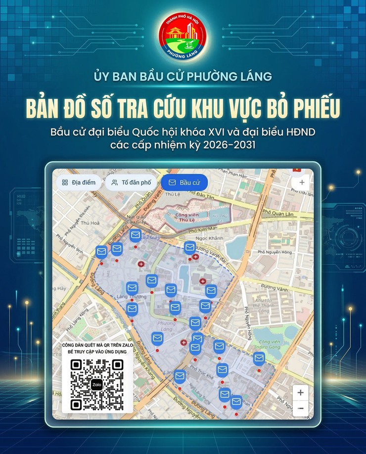  PHƯỜNG LÁNG TRIỂN KHAI MÔ HÌNH "BẢN ĐỒ SỐ THÔNG TIN CÁC KHU VỰC BẦU CỬ" TẠI 21 KHU VỰC TRÊN ĐỊA BÀN- Ảnh 1.