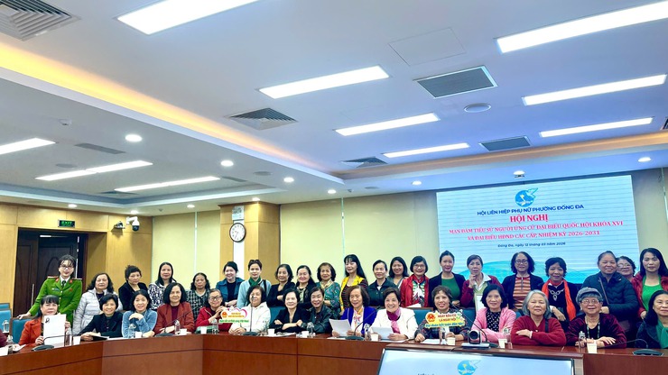 Phụ nữ phường Đống Đa tổ chức Hội nghị mạn đàm  tiểu sử các ứng cử viên đại biểu Quốc hội khóa XVI và HĐND các cấp nhiệm kỳ 2026-2031- Ảnh 1.