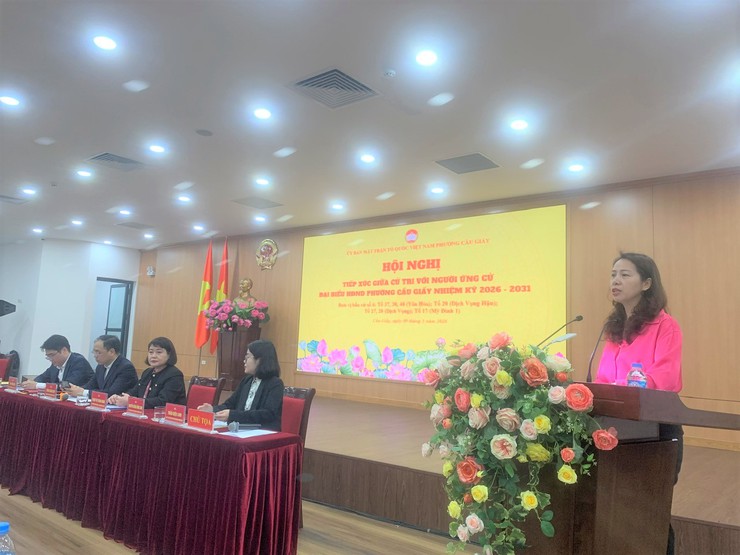 Hội nghị tiếp xúc cử tri với người ứng cử đại biểu HĐND phường Cầu Giấy nhiệm kỳ 2026–2031 tại đơn vị bầu cử số 6- Ảnh 5.