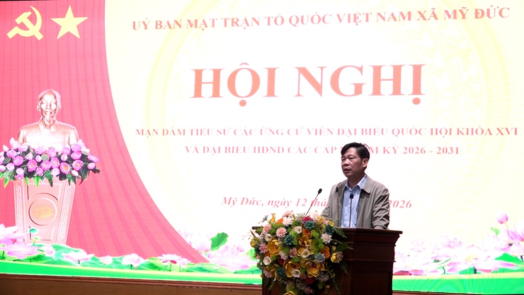 Uỷ ban Mặt trận Tổ quốc Việt Nam xã Mỹ Đức mạn đàm tiểu sử các ứng cử viên đại biểu Quốc hội khóa XVI và đại biểu HĐND các cấp, nhiệm kỳ 2026-2031- Ảnh 3.