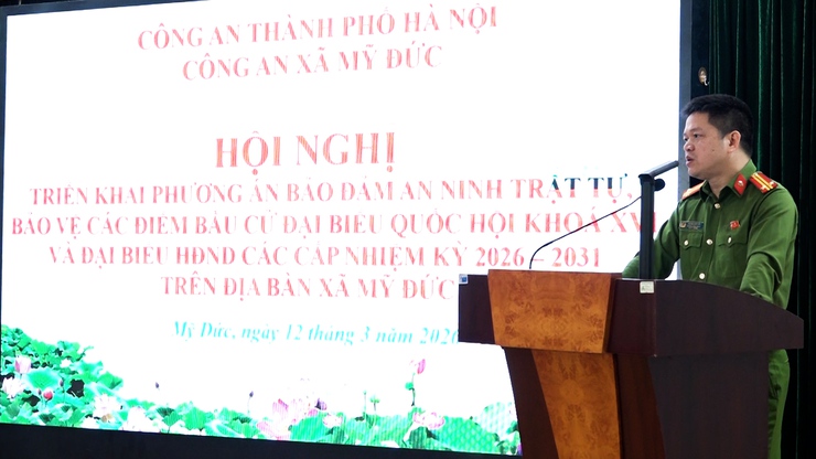 Công an xã Mỹ Đức triển khai phương án bảo đảm an ninh trật tự, bảo vệ các điểm bầu cử đại biểu Quốc hội khoá XVI và đại biểu HĐND các cấp nhiệm kỳ 2026 – 2031- Ảnh 10.