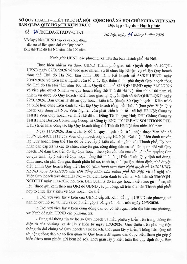 Lấy ý kiến cộng đồng dân cư đối với Quy hoạch tổng thể Thủ đô Hà Nội tầm nhìn 100 năm- Ảnh 1.
