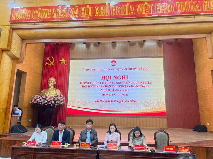 Phường Tây Hồ tổ chức tiếp xúc cử tri với người ứng cử đại biểu HĐND tại đơn vị bầu cử số 02- Ảnh 1.