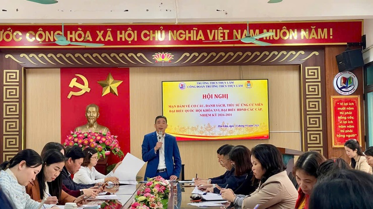 CÁC NHÀ TRƯỜNG TRÊN ĐỊA BÀN XÃ THƯ LÂM TỔ CHỨC HỘI NGHỊ MẠN ĐÀM VỀ CƠ CẤU, TIÊU CHUẨN ĐẠI BIỂU QUỐC HỘI KHÓA XVI VÀ ĐẠI BIỂU HĐND CÁC CẤP NHIỆM KỲ 2026 – 2031- Ảnh 8.