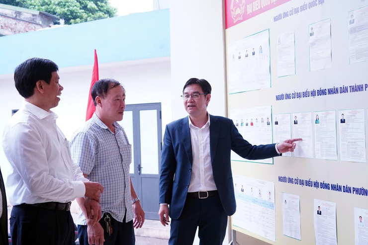 Đoàn kiểm tra, giám sát số 04 của Ủy ban MTTQ thành phố Hà Nội kiểm tra công tác bầu cử tại phường Chương Mỹ- Ảnh 12.