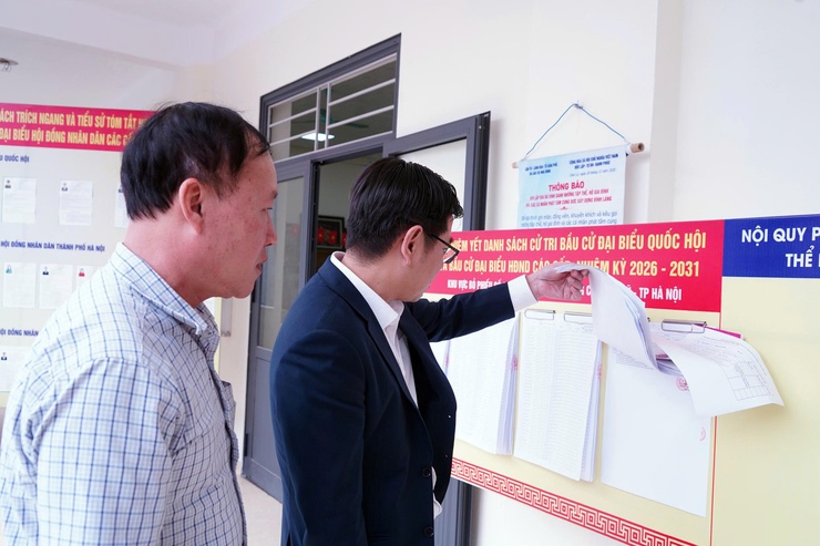 Đoàn kiểm tra, giám sát số 04 của Ủy ban MTTQ thành phố Hà Nội kiểm tra công tác bầu cử tại phường Chương Mỹ- Ảnh 13.