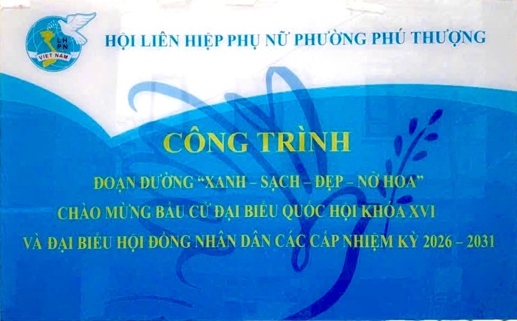 Hội LHPN Phường Phú Thượng khánh thành công trình đoạn đường xanh – sạch – đẹp – nở hoa chào mừng cuộc bầu cử đại biểu Quốc hội và HĐND các cấp nhiệm kỳ 2026 – 2031- Ảnh 3.