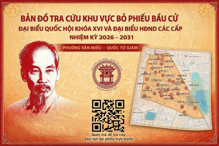 UBND PHƯỜNG VĂN MIẾU - QUỐC TỬ GIÁM KÍNH GỬI NHÂN DÂN BẢN ĐỒ KHU VỰC BỎ PHIẾU TRÊN ĐỊA BÀN PHƯỜNG- Ảnh 2.