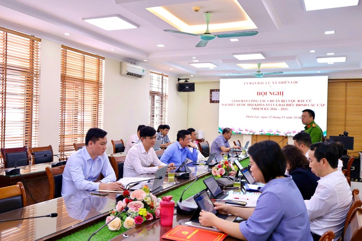 UBBC xã Thiên Lộc tổ chức hội nghị giao ban công tác chuẩn bị bầu cử đại biểu Quốc hội khóa XVI và đại biểu HĐND các cấp, nhiệm kỳ 2026 – 2031- Ảnh 1.