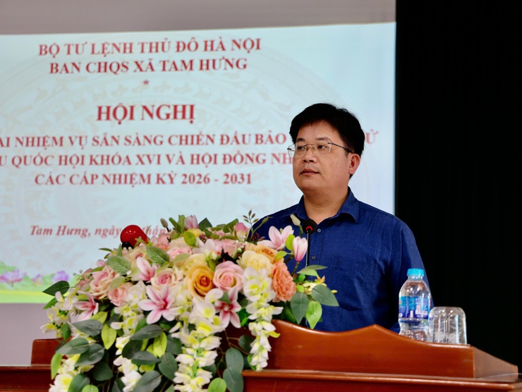 Ban Chỉ huy Quân sự xã Tam Hưng triển khai nhiệm vụ sẵn sàng chiến đấu bảo vệ bầu cử- Ảnh 4.