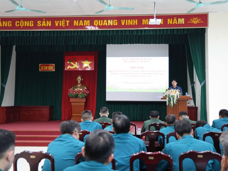 Ban Chỉ huy Quân sự xã Tam Hưng triển khai nhiệm vụ sẵn sàng chiến đấu bảo vệ bầu cử- Ảnh 6.