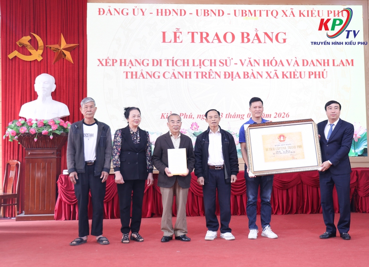 UBND xã Kiều Phú tổ chức hội nghị trao Bằng công nhận xếp hạng di tích lịch sử - văn hoá và danh lam thăng cảnh trên địa bàn.- Ảnh 10.