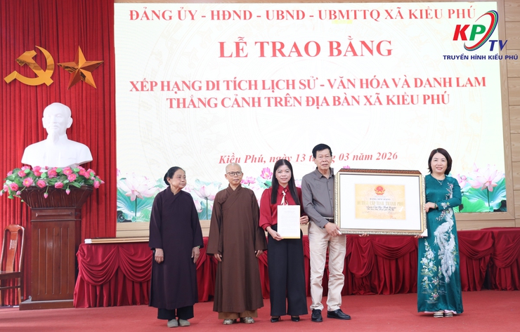 UBND xã Kiều Phú tổ chức hội nghị trao Bằng công nhận xếp hạng di tích lịch sử - văn hoá và danh lam thăng cảnh trên địa bàn.- Ảnh 5.