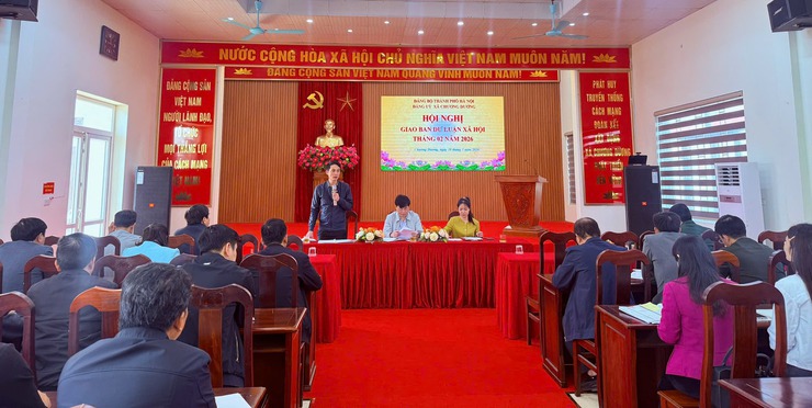 Xã Chương Dương tổ chức hội nghị giao ban dư luận xã hội tháng 02/2026- Ảnh 2.