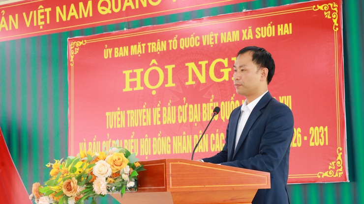 Ủy ban MTTQ xã Suối Hai đã diễn ra Hội nghị triển khai công tác tuyên truyền về cuộc bầu cử đại biểu Quốc hội và đại biểu HĐND các cấp nhiệm kỳ 2026 – 2031.- Ảnh 1.