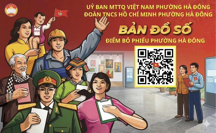 Quét QR tìm điểm bầu cử: Sáng kiến số của thanh niên Hà Đông- Ảnh 1.
